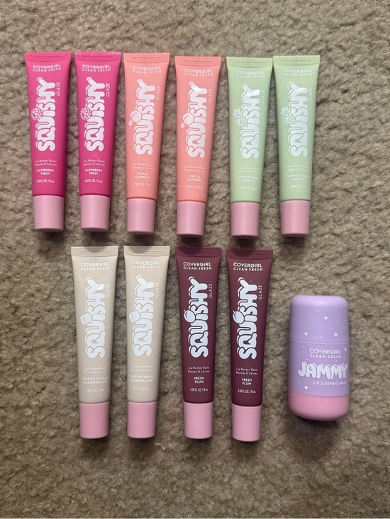 COVERGIRL Other - CoverGirl Clean Fresh Squishy Glaze (Bundle of 10 + Lip Sleeping Mask)